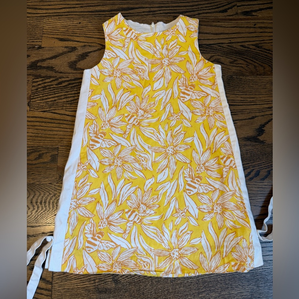 Lilly Pulitzer Yellow and White Floral Kids Dress